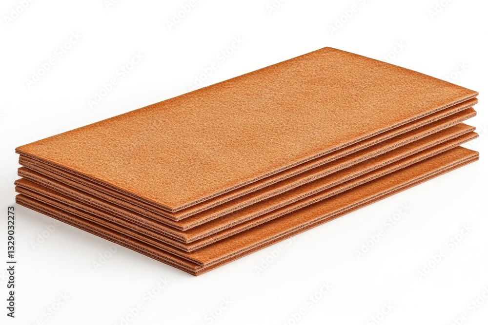 Stack of tan colored laminated sheets Stack of tan colored laminated sheets