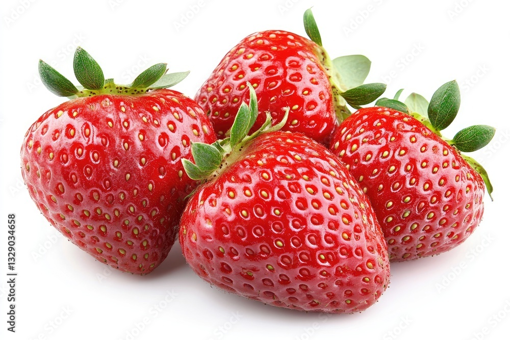Fresh, ripe strawberries arranged in a cluster. Close-up view of the red, juicy berries Fresh, ripe strawberries arranged in a cluster. Close-up view of the red, juicy berries