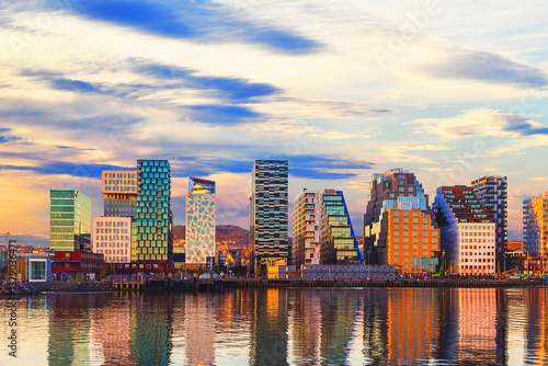 Fototapeta Naklejka Na Ścianę i Meble -  Oslo is the capital and most populous city of Norway. It constitutes both a county and a municipality. In our time, Oslo has become a city of ambitious architecture and contemporary art.
