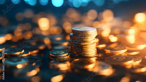 Investment growth strategy money management financial hub image abstract close-up wealth