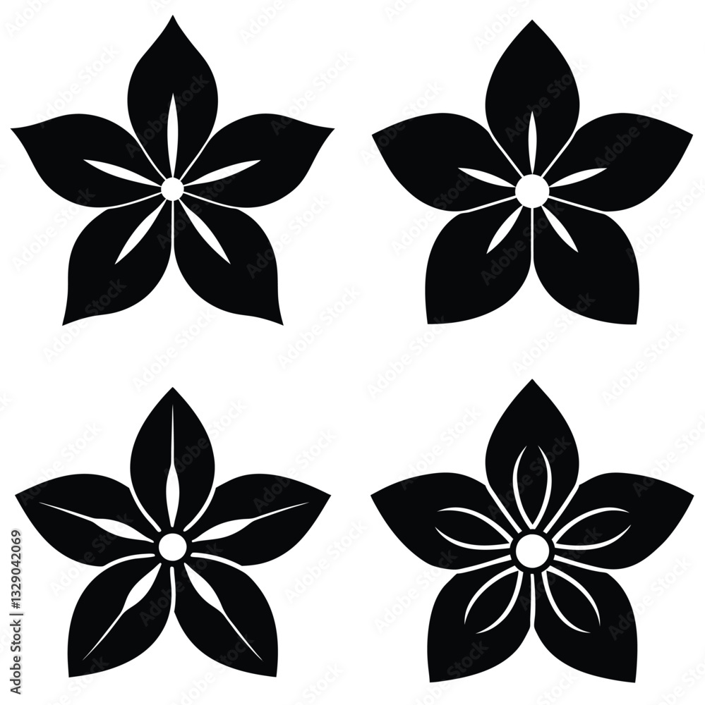 Obraz premium black and white flowers