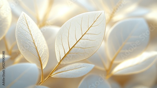 Wallpaper Mural Delicate, translucent leaves bathed in warm light Torontodigital.ca