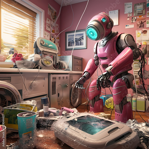 Robot doing household chores 