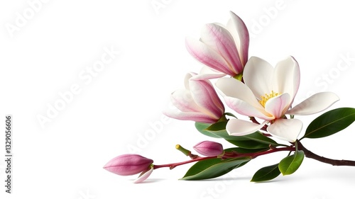 Springtime Magnolia Still Life Composition - Space for Text