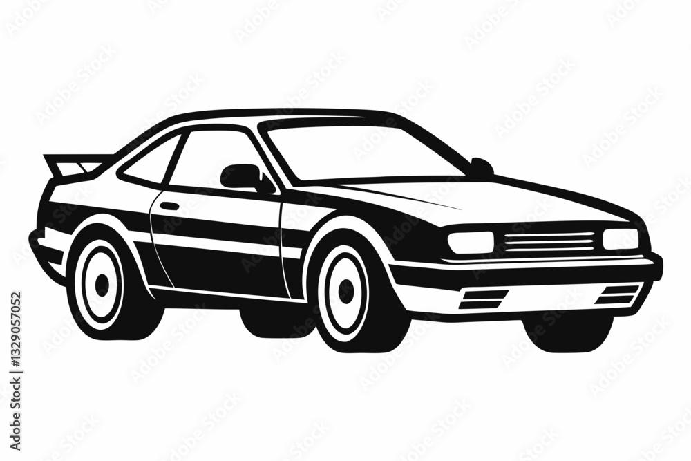 Naklejka premium car line art silhouette vector illustration