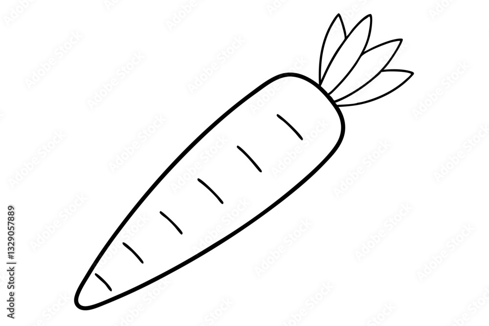 carrot line art silhouette vector illustration carrot line art silhouette vector illustration