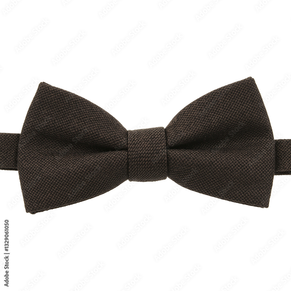 Elegant dark brown herringbone wool bow tie with classic vintage texture pattern perfect for formal occasions Elegant dark brown herringbone wool bow tie with classic vintage texture pattern perfect for formal occasions