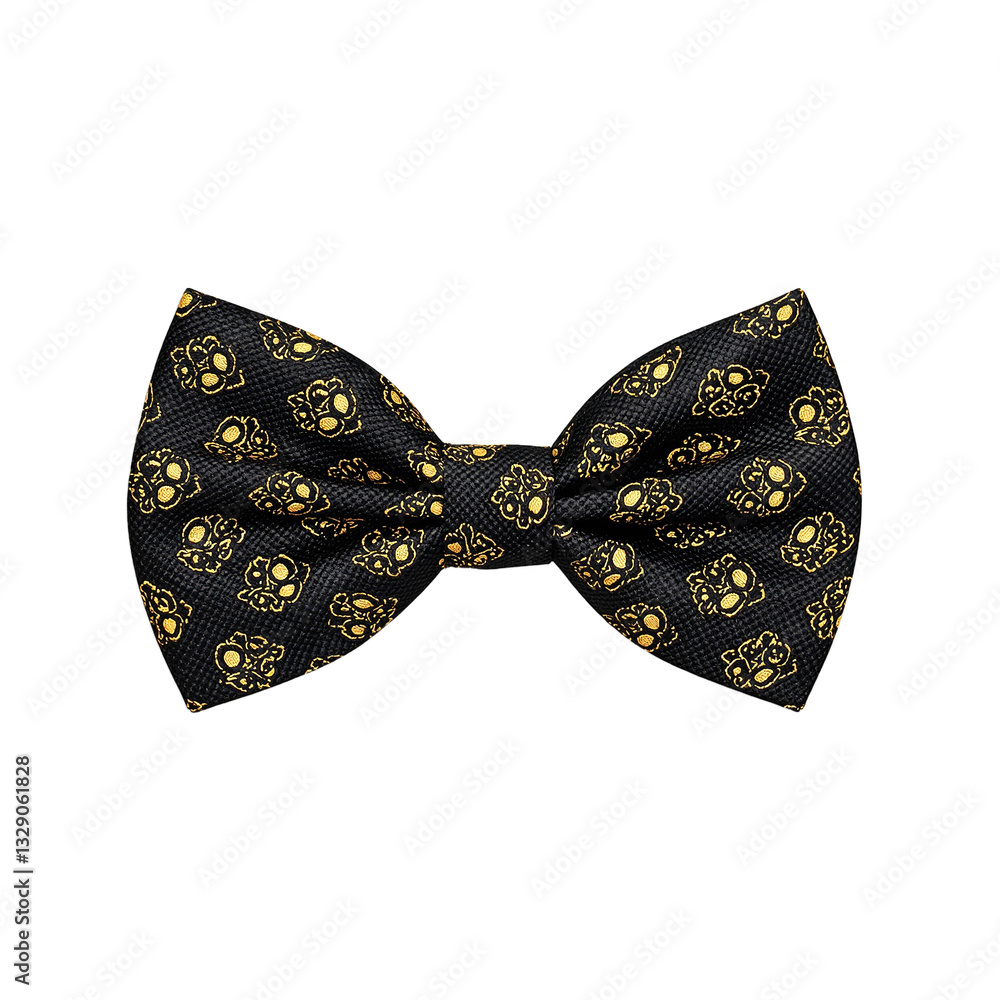 Luxurious black and gold brocade bow tie with intricate detailing perfect for adding a touch of elegance to any outfit Luxurious black and gold brocade bow tie with intricate detailing perfect for adding a touch of elegance to any outfit