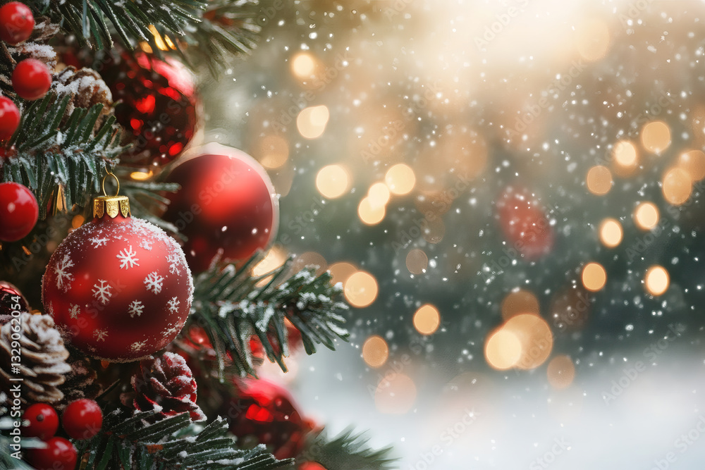 Merry Christmas and Happy New Year Background with Copy Space Merry Christmas and Happy New Year Background with Copy Space