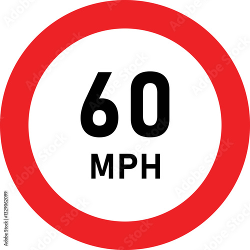 60 MPH Speed Limit Traffic Sign