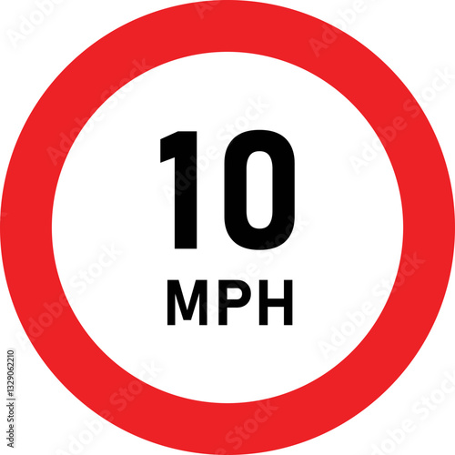 10 MPH Speed Limit Traffic Sign