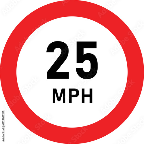 25 MPH Speed Limit Traffic Sign
