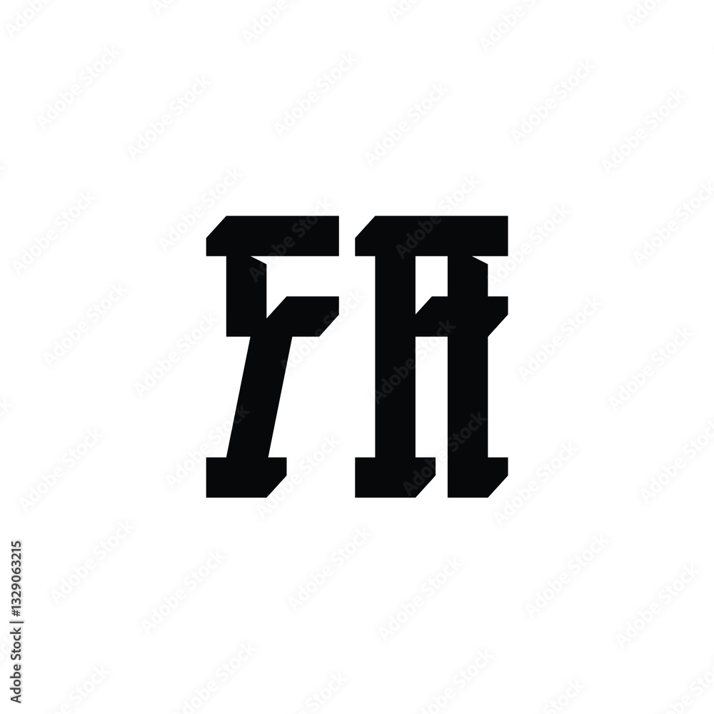 FA monogram logo design letter text name symbol monochrome logotype alphabet character simple logo FA monogram logo design letter text name symbol monochrome logotype alphabet character simple logo
