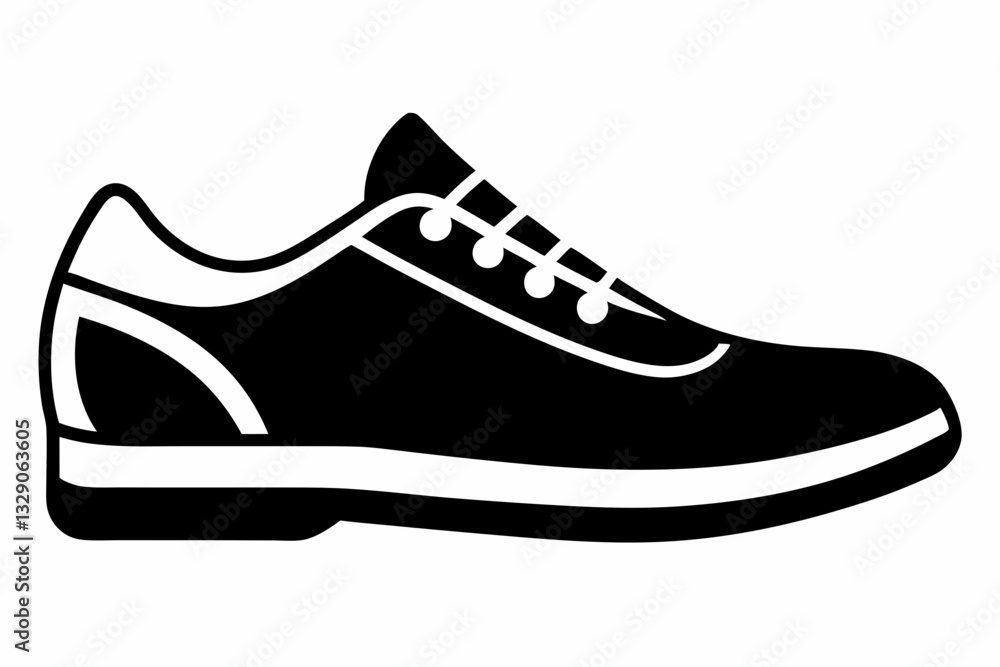 shoe icon line art silhouette vector illustration shoe icon line art silhouette vector illustration