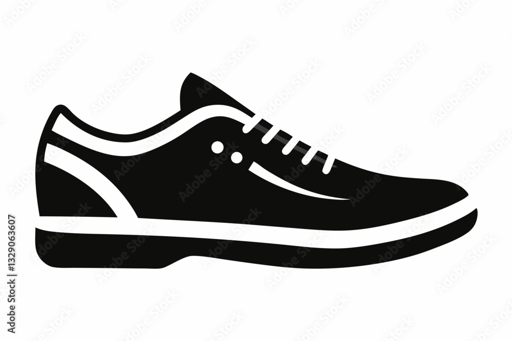 shoe icon line art silhouette vector illustration shoe icon line art silhouette vector illustration