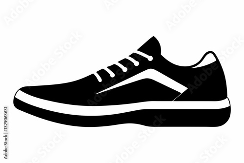 shoe icon line art silhouette vector illustration