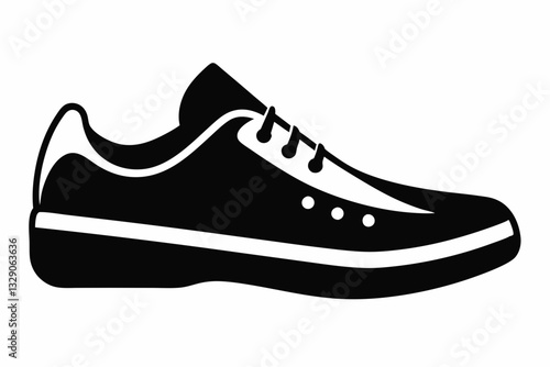 shoe icon line art silhouette vector illustration
