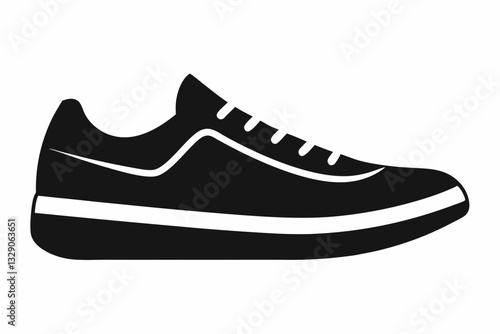 shoe icon line art silhouette vector illustration