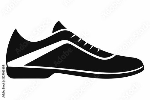 shoe icon line art silhouette vector illustration
