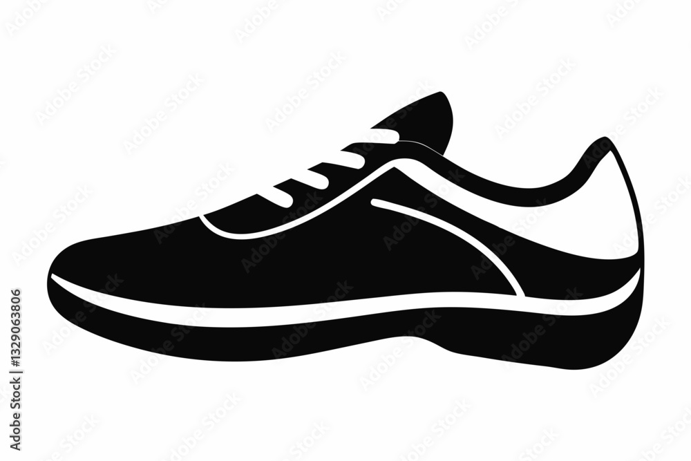 shoe icon line art silhouette vector illustration shoe icon line art silhouette vector illustration