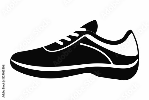 shoe icon line art silhouette vector illustration