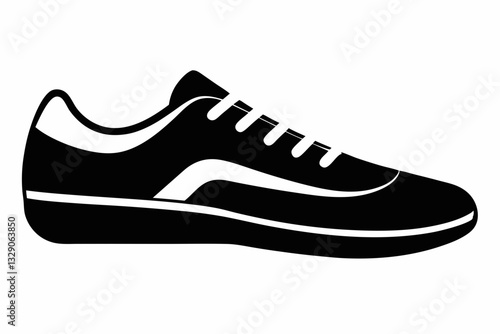 shoe icon line art silhouette vector illustration