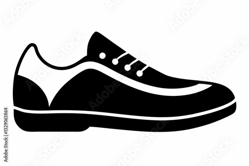 shoe icon line art silhouette vector illustration