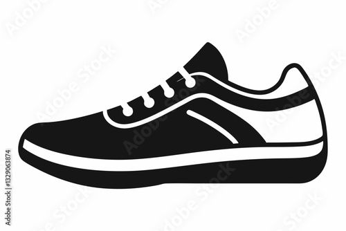shoe icon line art silhouette vector illustration