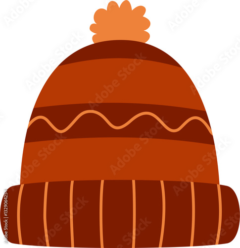 Hand-Drawn Autumn Patterned Hat