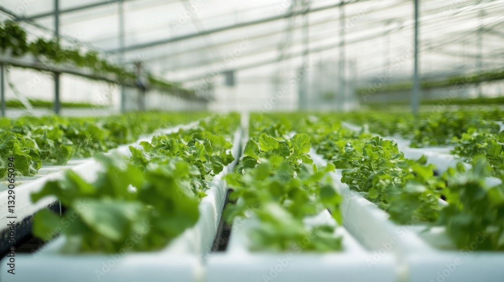 A smart farming irrigation system, farm with automated watering systems managing water distribution, Agri-tech style A smart farming irrigation system, farm with automated watering systems managing water distribution, Agri-tech style