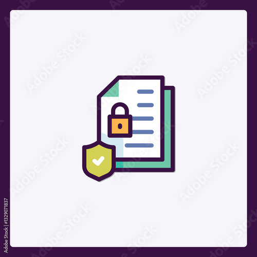 Secure document icon symbolizing data protection and confidentiality assurance