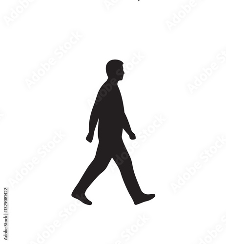 silhouette of a man walking