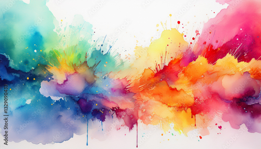 Fototapeta premium Abstract background with splattering water color, part 41