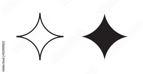 Card-diamond line icon vector set.
