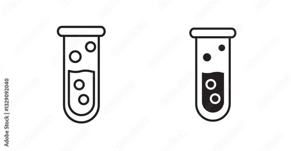 Chemical Tube line icon vector set. Chemical Tube line icon vector set.