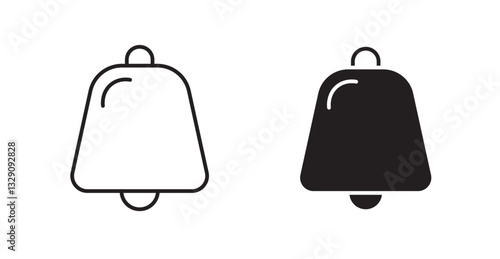 Cowbell line icon vector set.