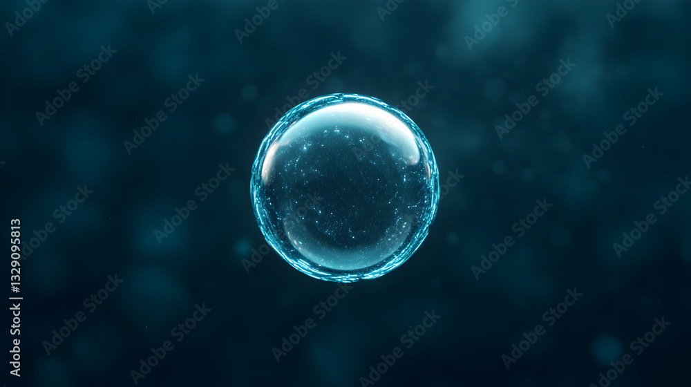 Underwater bubble formation captivating macro photography in a deep blue scene Underwater bubble formation captivating macro photography in a deep blue scene