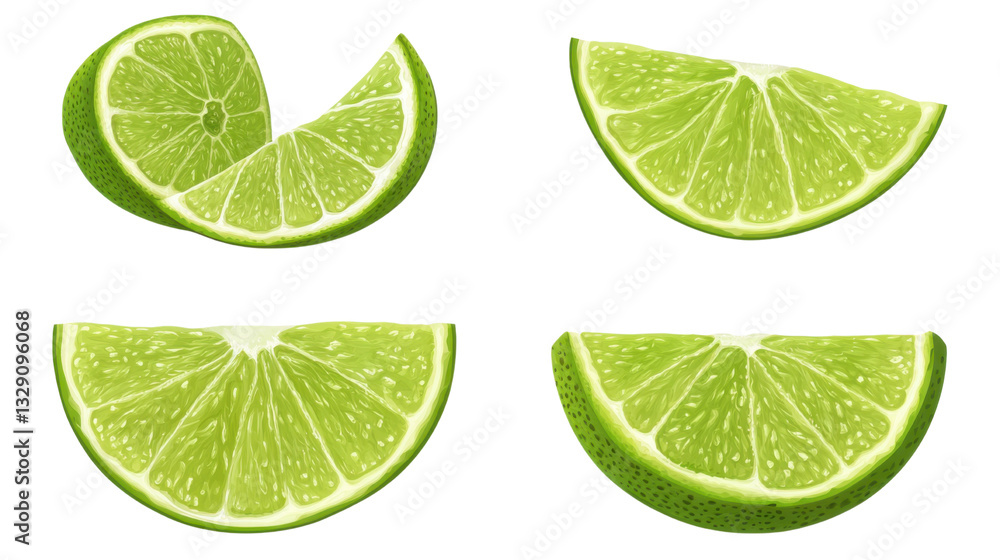 lemon slices isolated on white background lemon slices isolated on white background