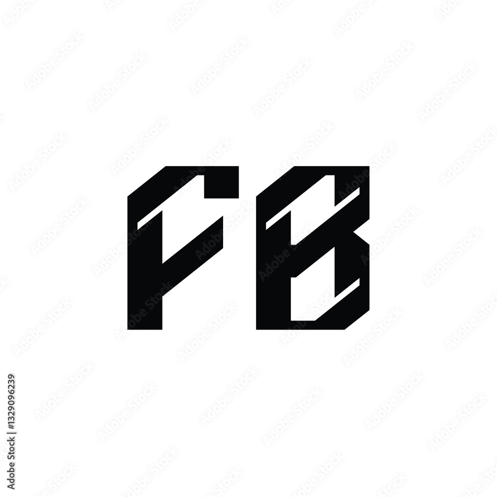 FB monogram logo design letter text name symbol monochrome logotype alphabet character simple logo FB monogram logo design letter text name symbol monochrome logotype alphabet character simple logo