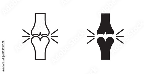 Joint line icon vector set.