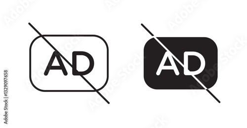 No audio description line icon vector set.