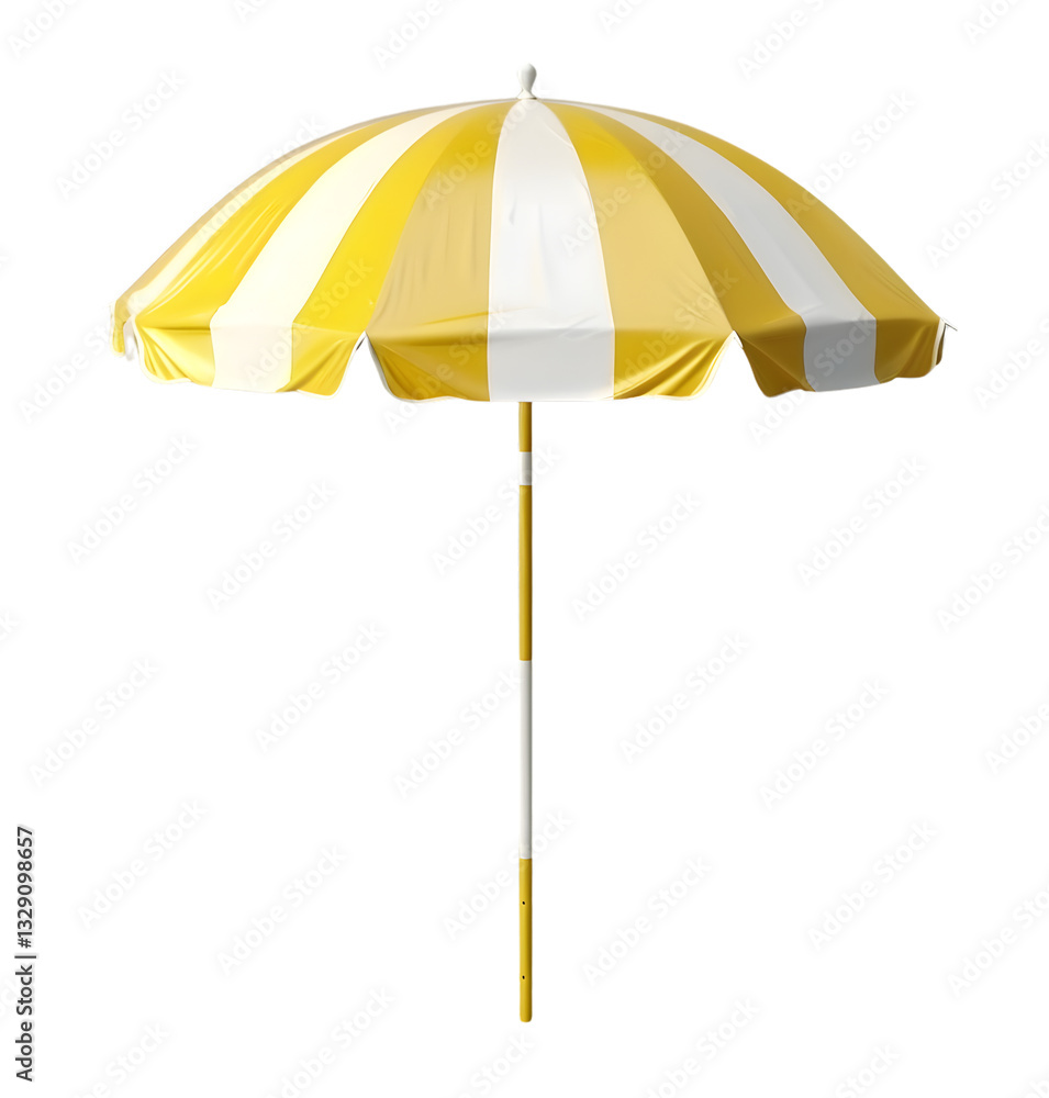Obraz premium beach umbrella . yellow and white color