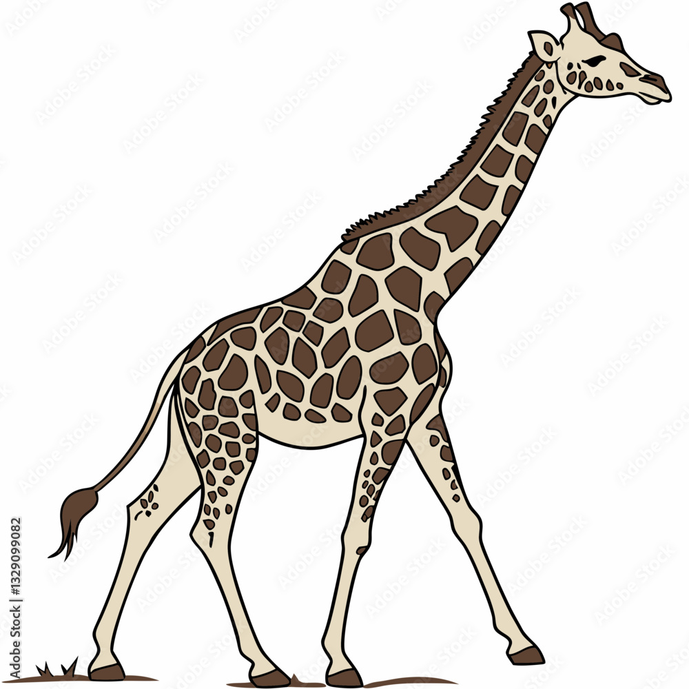 Naklejka premium giraffe isolated on white