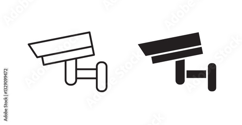 Security Camera line icon vector set.