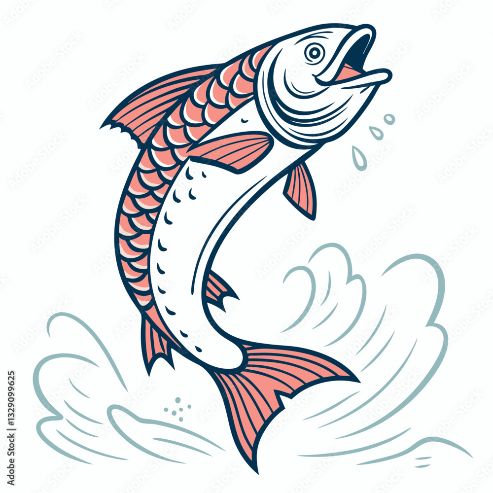Fototapeta premium illustration of fish