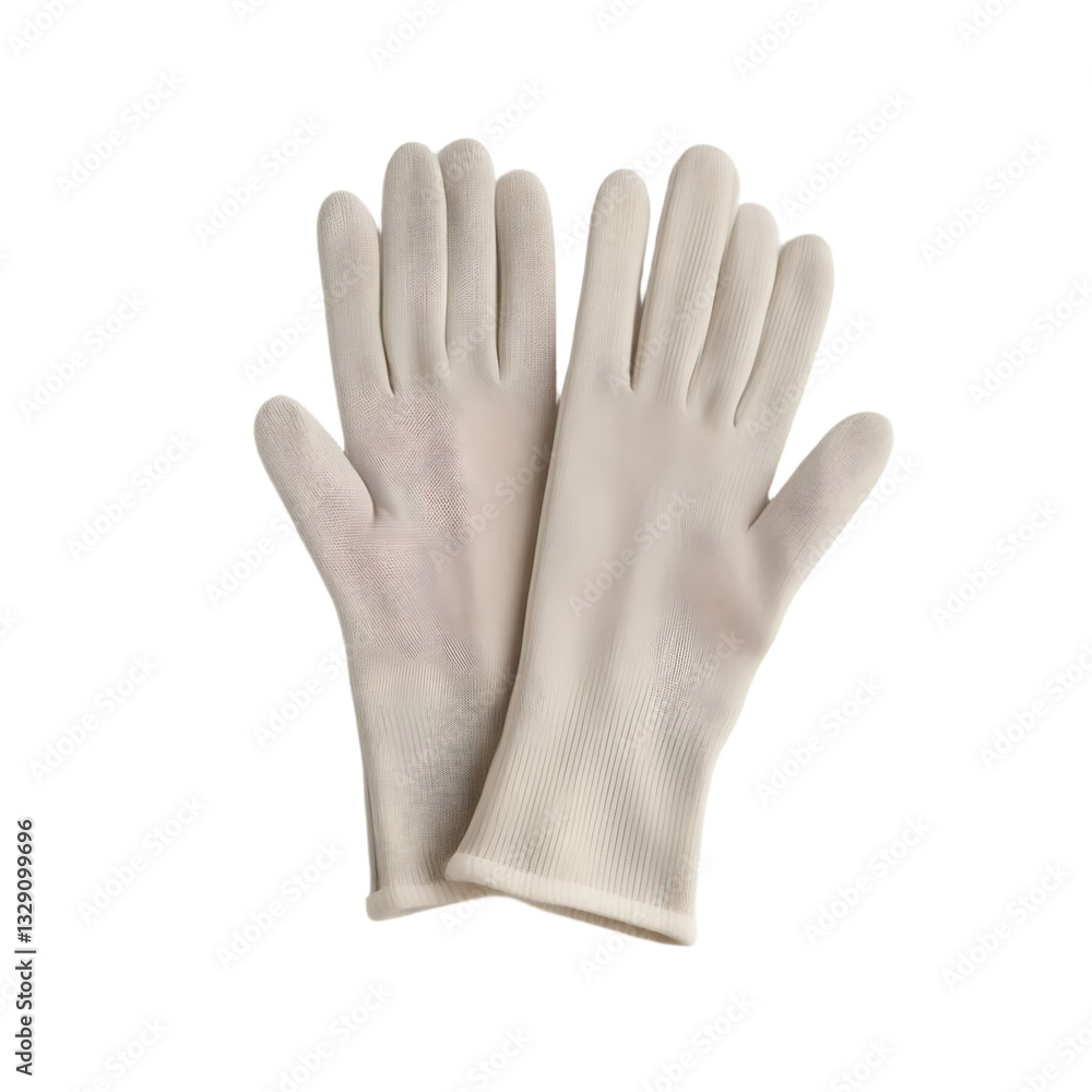 Obraz premium White Gloves Isolated On Transparent Background