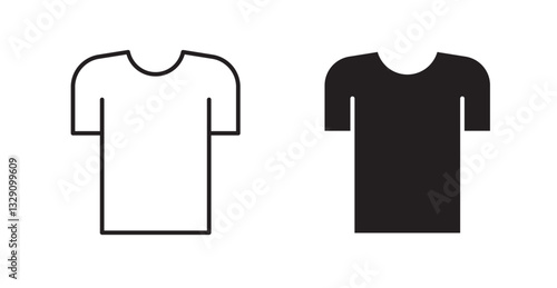 Shirt line icon vector set.
