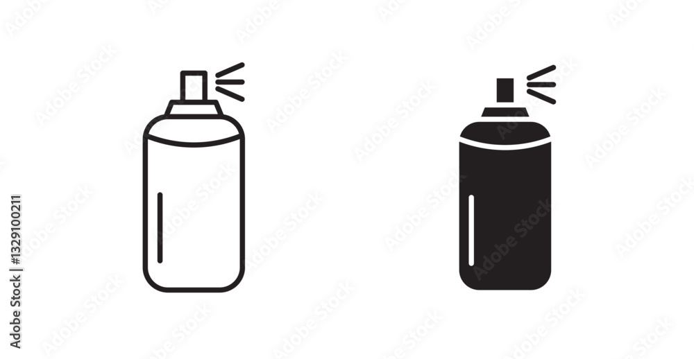 Spray can line icon vector set. Spray can line icon vector set.