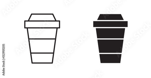 Togo Cup line icon vector set.