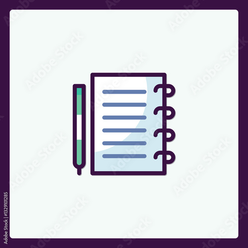 Simple notebook with pen icon representing planning and note taking
